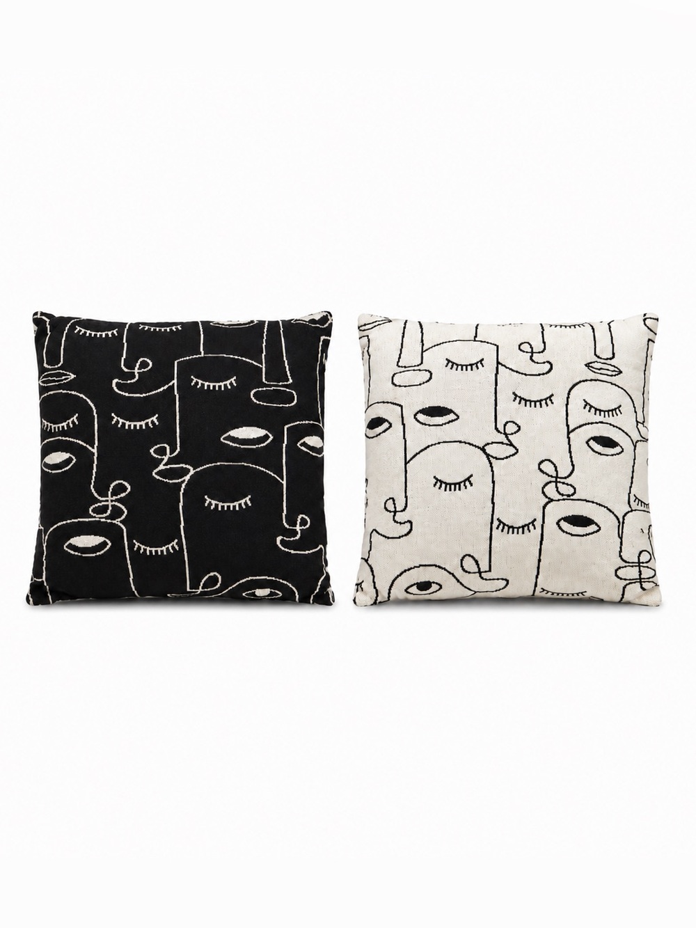 City Chik HANDCRAFTED IN INDIA Modern Reversible Face Knit Pillow 20" x 20"